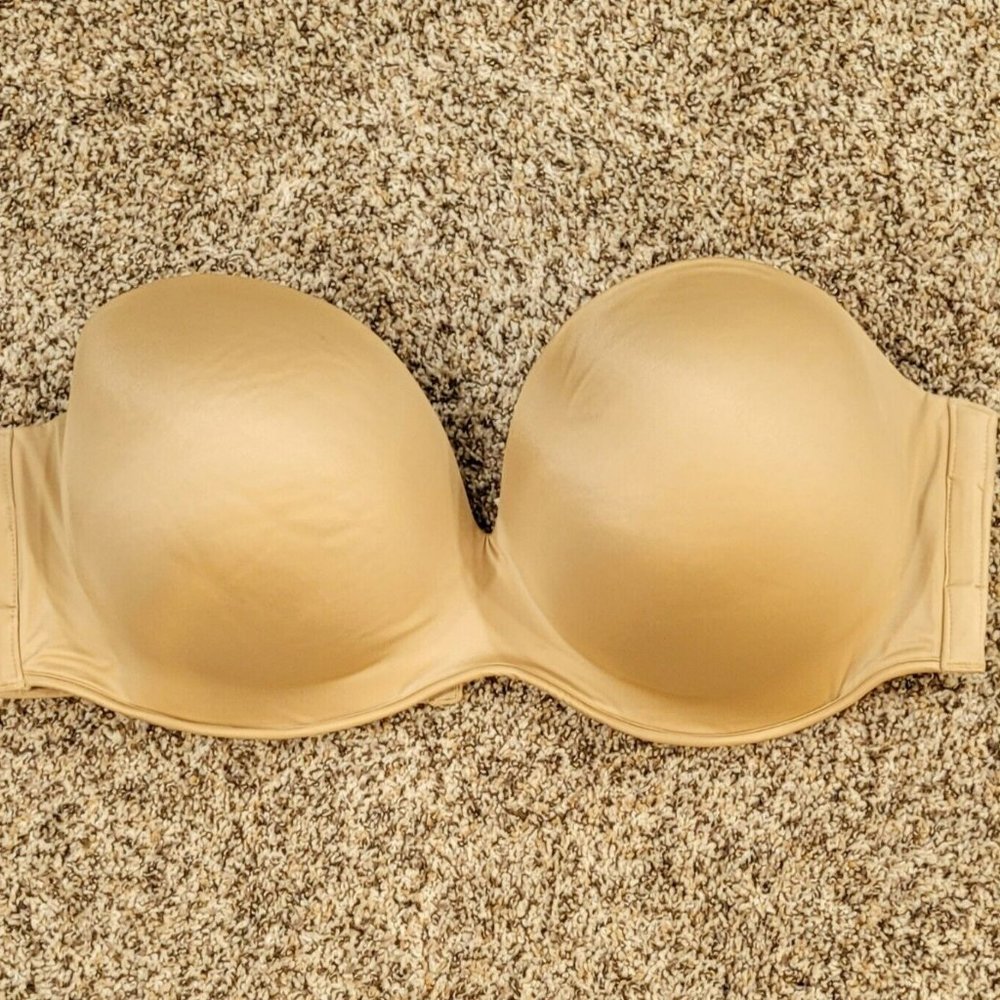 Lane Bryant CACIQUE Lightly Lined Multi-Way Strapless Beige Bra Size 46DDD